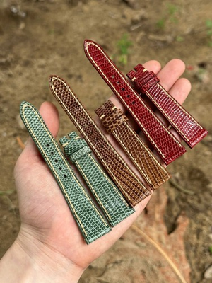 #ad Custom Lizard Leather Watch Strap Band 14mm 16mm 17mm 18mm 20mm 22mm 24mm $28.99