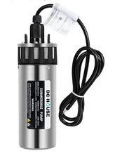 DC HOUSE 24V DC Submersible Well Water Pump 1.8GPM Flow with 10FT Cable Length