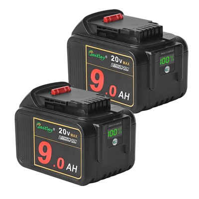 2 Pack 20V 9.0Ah DCB209 Replacement Battery Compatible with DCB200 20V DCD DC...