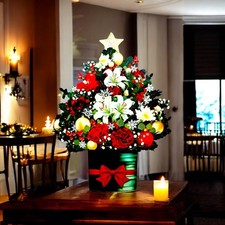 APOTODITO Christmas Card, Tree Pop Up 22 cm x 27 x 0.1 cm, Green