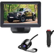 Car Rear View Backup Camera Cars HD Night Vision 4.3" Monitor Back Up Waterproof