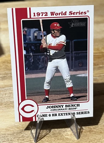 Johnny Bench 2021 Topps Heritage 1972 WORLD SERIES HIGHLIGHTS Insert Reds