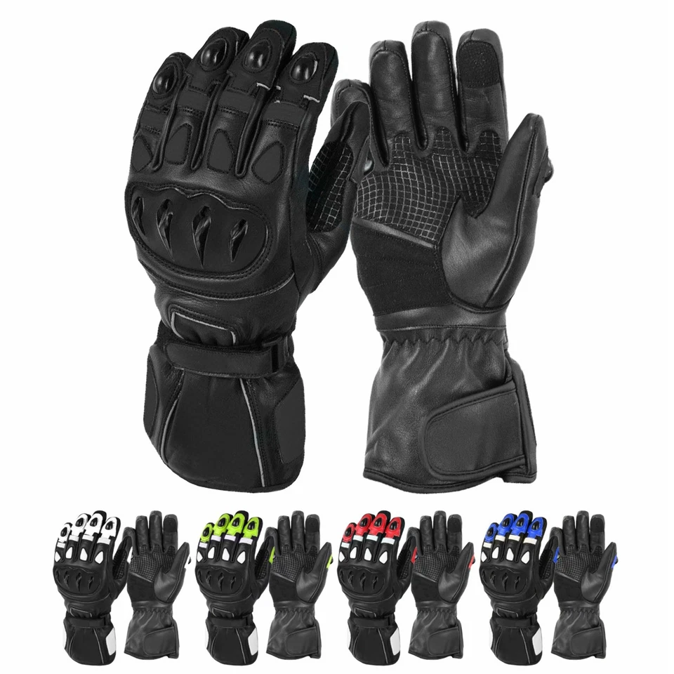 Motorradhandschuhe aus Leder, wasserdicht, winddicht, touchscreen, multifrabe - Bild 1 von 1