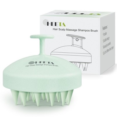 HEETA Scalp Scrubber Shampoo Brush, Massager Tool for Hair Green 