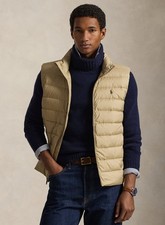 Polo Ralph Lauren Men's L The Colden Packable Down Vest Khaki NWT