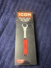 ICON  1/4” Drive 90 Tooth Professional Swivel Head Ratchet  New