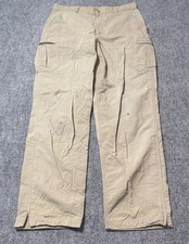 REI Pants Men s 36x32 Stained Outdoor Hiking 100 Polyester Multi-Pocket Tan