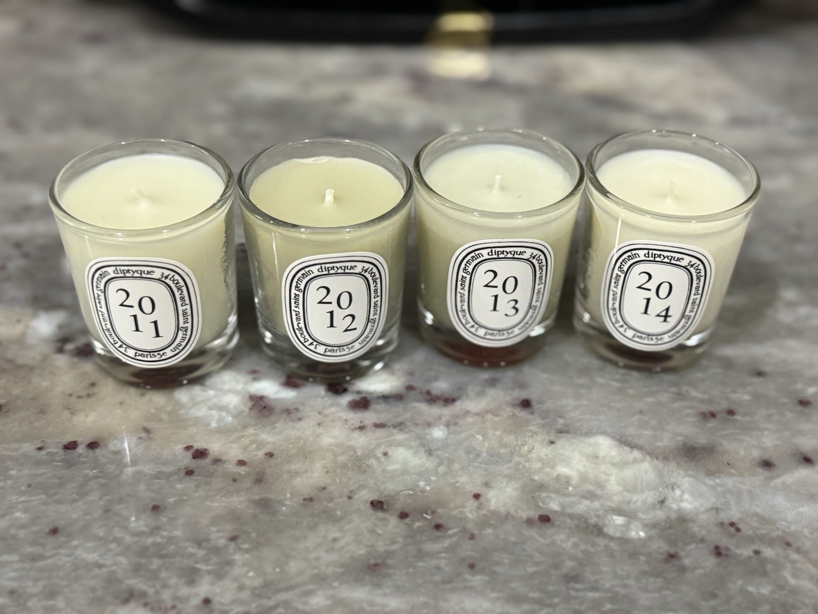 LOT Of 4 DIPTYQUE Mini Candles PINE 35g 2011 to 2014