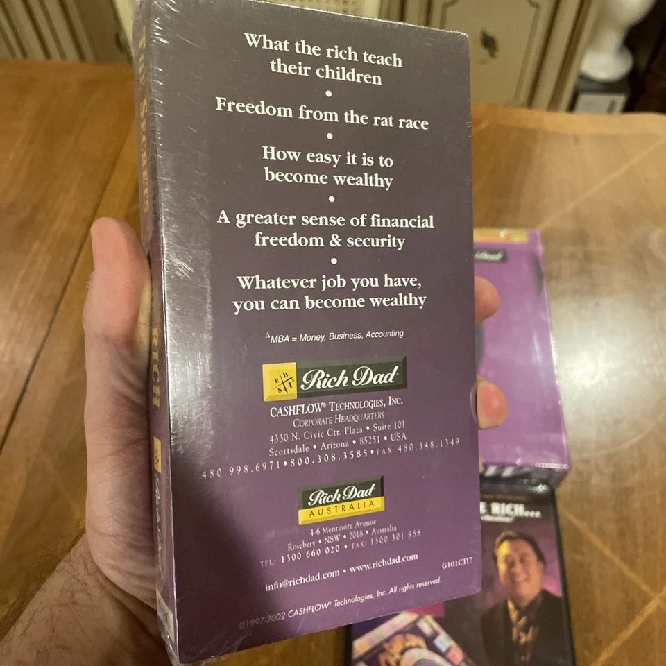 Cashflow 101 Rich Dad Board Game Investing by Robert Kiyosaki With VHS And Tapes - Image 4 of 4