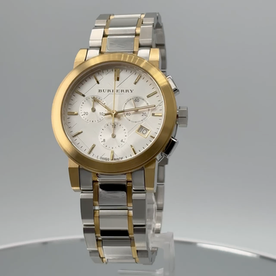 BURBERRY BU9751 THE CITY Chronograph Two-Tone Gold 38mm  display picture 2