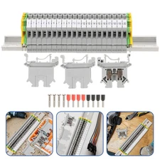 Din Screw Terminal Rail Kit Connector Grounding Circuit Blocks Mount