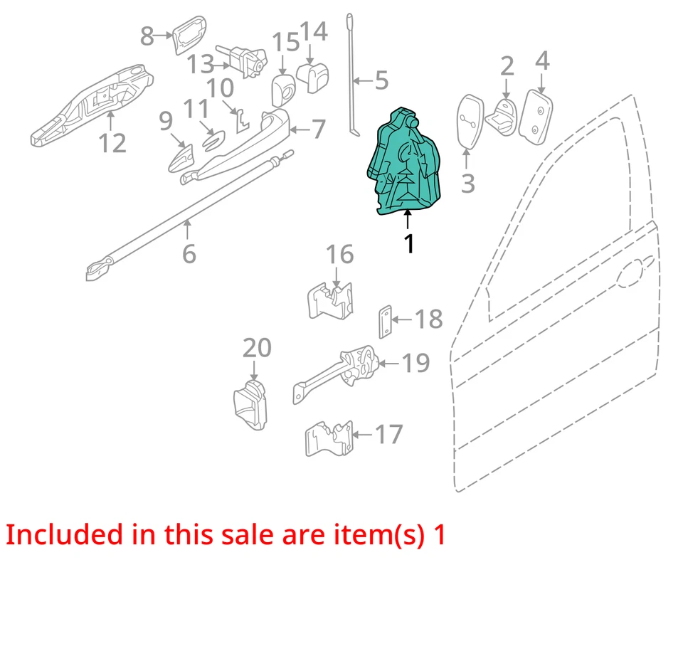2001 - 2006 宝马 325ci 330ci M3 门闩左原始设备制造商二手 — 第 3/4 张图片