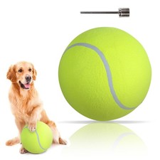 Giant Tennis Ball for Dogs Yellow Big Tennis Ball for Dog Birthday Gift 9.5" ...