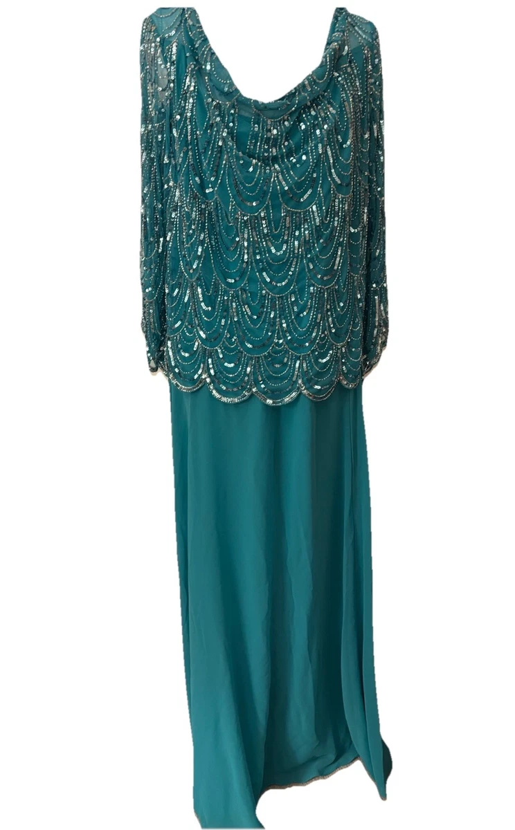 j kara plus size formal dresses J Kara Long Mother of the Bride Dress Sale – The Dress Outlet main image 0
