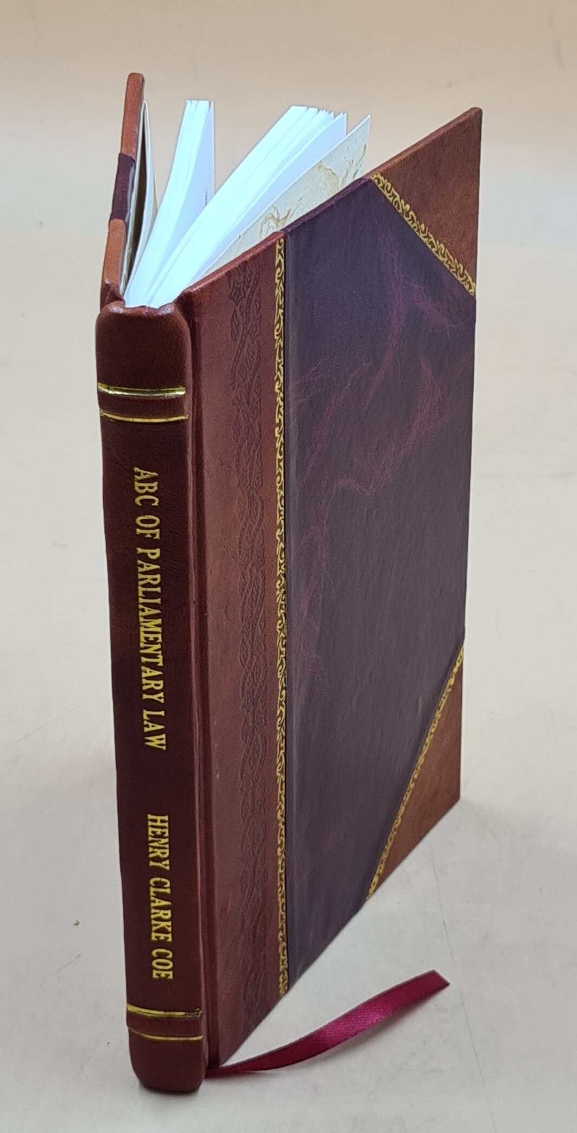 1921 ABC of Parliamentary Law Leather Bound Vintage Edition