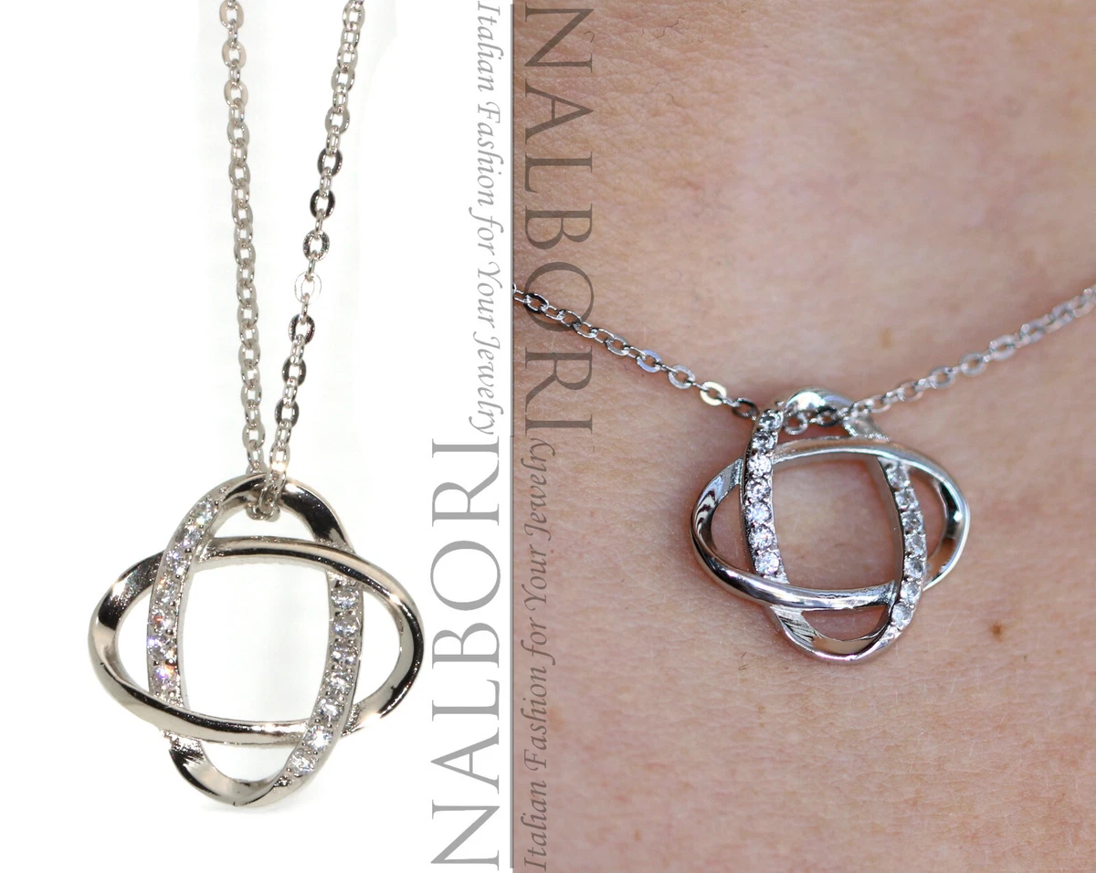 Catenina Con Pendente In Argento 925 E Zirconia Cubica Diamonfire - Gioiello Donna - 2