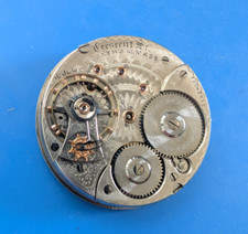 VINTAGE 18 SIZE 19J WALTHAM CRESCENT ST MODEL 1892 POCKET WATCH MOVEMENT PARTS