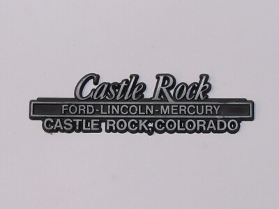 Vintage Castle Rock Ford LM Colorado Plastic Dealer Badge Emblem Tag Trunk CO