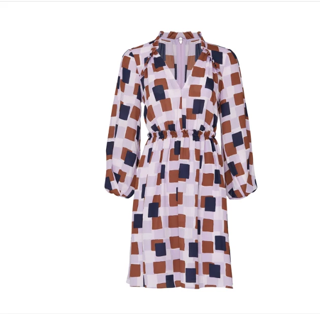 Mini abito Kate Spade Geo Squares multicolore taglia 4