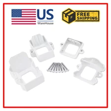 Classic White Plastic Stair Rail Hardware Kit for Easy Installation