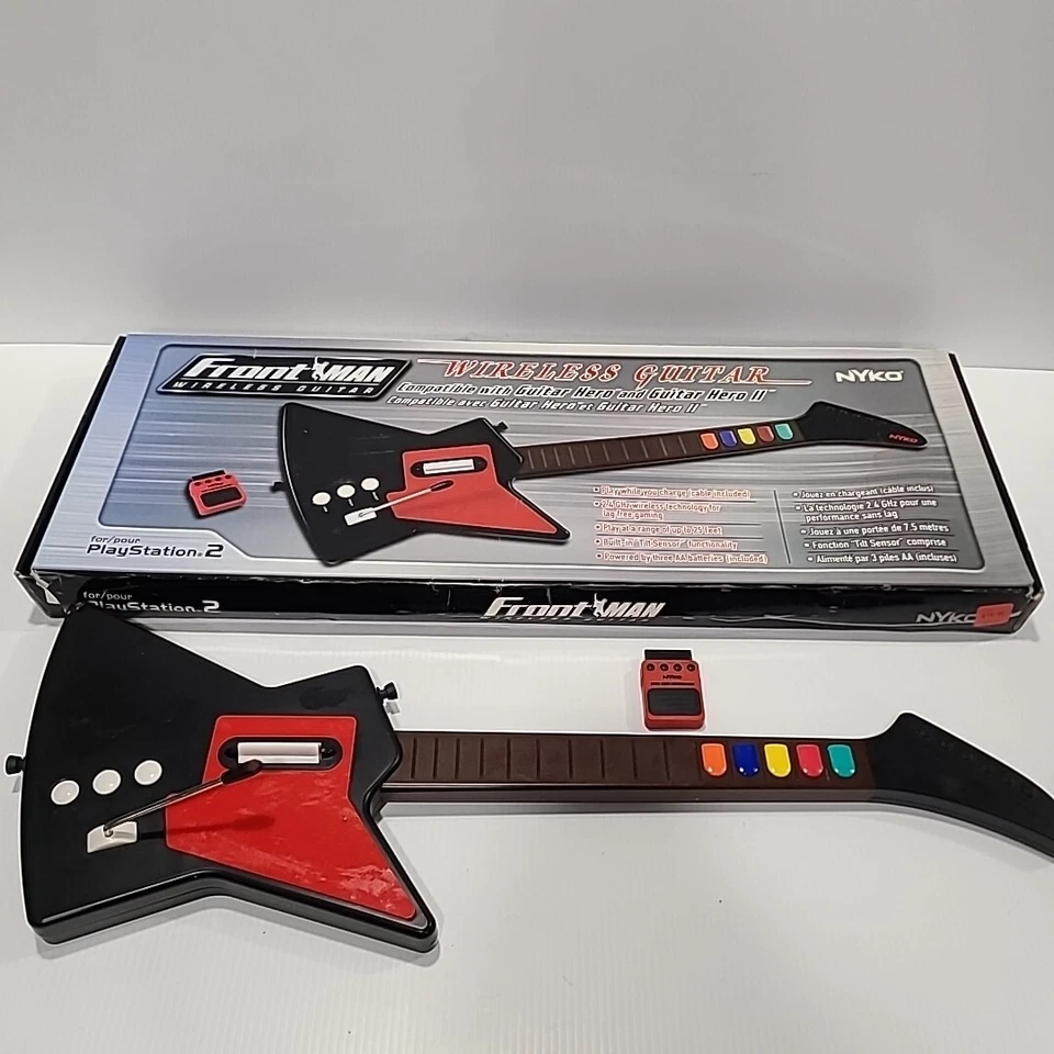 Guitarra inalámbrica Nyko Frontman para PlayStation 2 con caja y dongle Foto 2 de 4