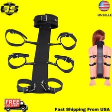 Leather Wrist Cuffs, BDSM Real Cow Restraints Bondage Back , Neck, Arms Cuffs