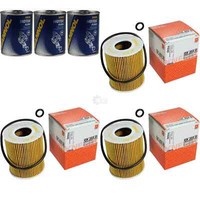 3X Original Mahle / Knecht ÖLfilter OX 203D + 3X SCT Motor Flush MotorspüLung