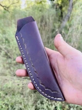 Hand Crafted 8”Fixed blade Leather Knife Sheath Scout Holster Belt Loop EDC