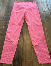 Ziya Active size 6-8 neon coral flower power Leggings with pockets