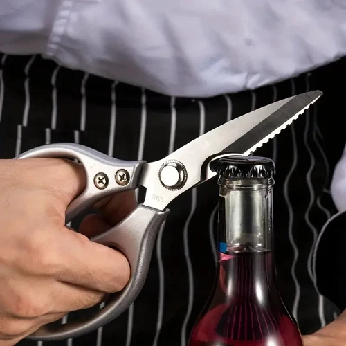 Kitchen Shears Heavy Duty Stainless Steel Scissors Fish Chicken Bone Beer Opener - Picture 8 of 9