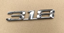 1 x BMW 318 Boot Trunk Badge Emblem Script - Chrome Plastic Genuine