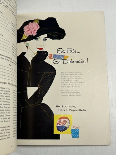 Rare 1958 PEPSI Display Sign Miss America Ad Image Used in AMC Mad Men Season 1 - Picture 14 of 18