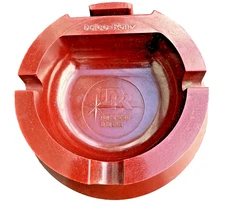Vintage Delco-Remy Anderson Indiana Bakelite Ashtray Burgundy Tested Simichrome