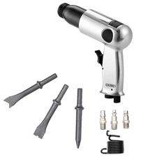 Uimoso Air Hammer 3500 BPM 12 CFM Pneumatic Hammer Air Hammer Kit with 4 Chisels