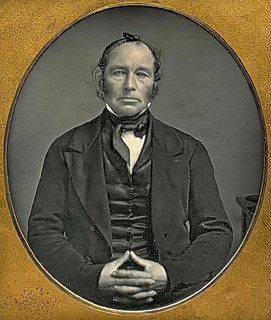 1/6th Plate Daguerreotype Identified Man Full Leather Case Resealed.