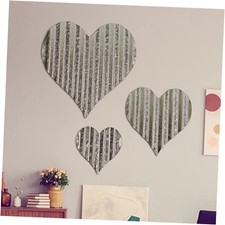 3 Pcs Valentines Wall Decor Heart Decor Galvanized Heart Wall Art Silver