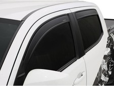 Husky Low Profile Ventvisor Matte Blk Fits 05-15 Tacoma Dbl Cab 4pc Os Mount