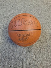 Vintage 1978 Wilson Jet B1200 Leather Basketball HO Date Holds Air Playable 29.5