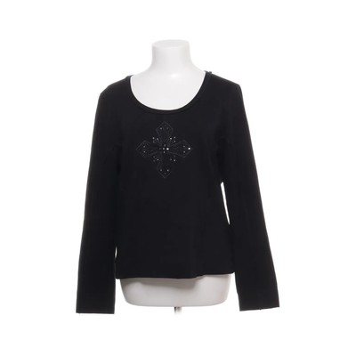 Airfield, Bluse, Größe: 44, Schwarz, Baumwolle/Elasthan, Print, Damen #hMf