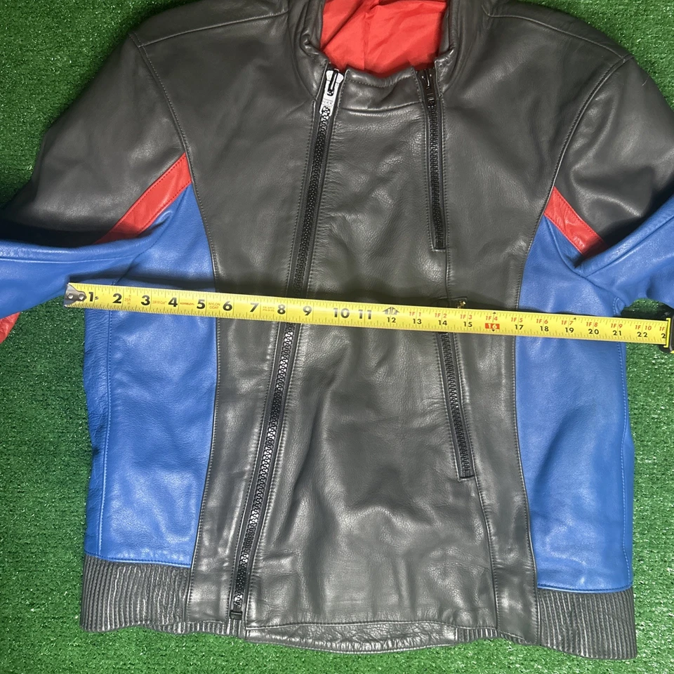 Chaqueta de cuero vintage para motocicleta BMW Foto 3 de 4