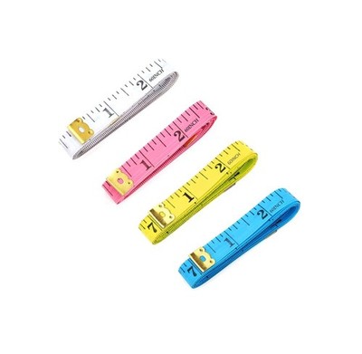 GDMINLO 4 Pack Soft Tape Measure Double Scale Body Sewing Flexible White