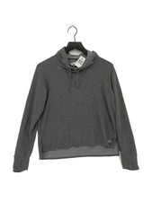 Reebok Women's Hoodie S Grey Rayon with Polyester, Spandex Pullover