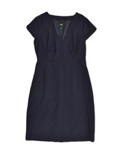 J. CREW Womens Sheath Dress US 6 Medium Navy Blue Wool LS03