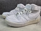 Nike Air Force 1 Men 8 Basketball Shoes Triple White 315123-111 DISCOLORED