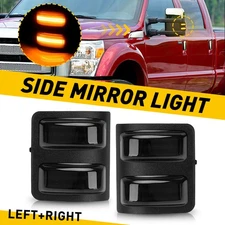 For Ford F250 F350 F450 F550 2008-2016 Amber LED Side Mirror Lights Turn Signal