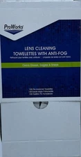 100CT Anti-Fog Anti-Static Pre-Moistened Lens Cleaning Towelettes Glasses Goggle
