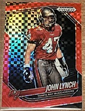 2025 Panini Prizm Black John Lynch #142 Red Power Prizm 55/75 SSP COLOR MATCH