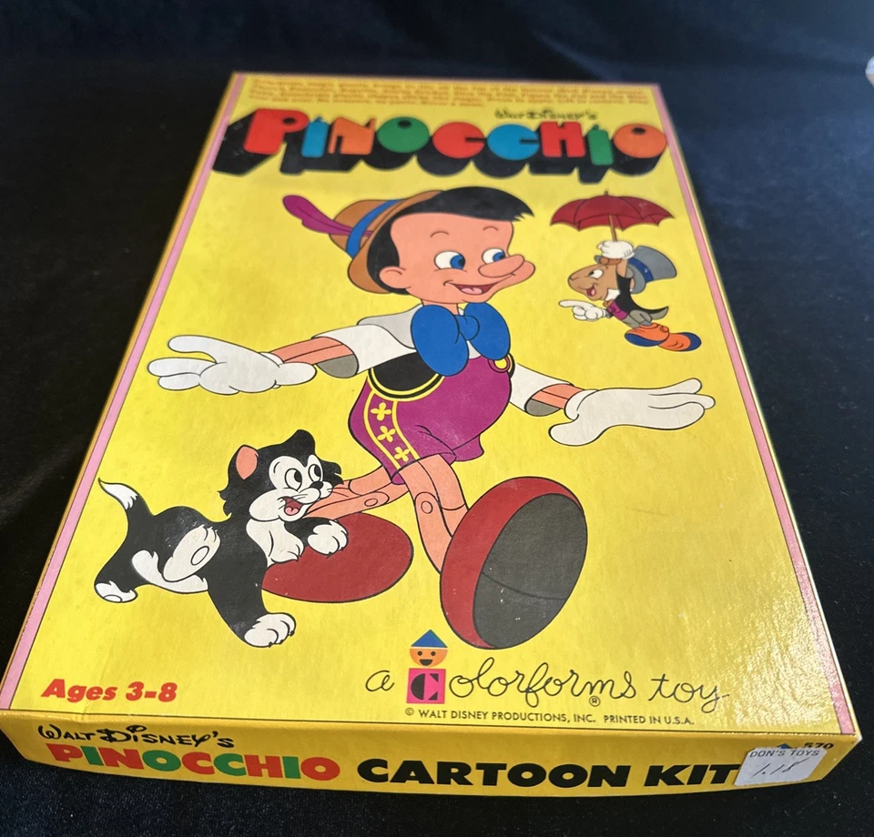 Juguete Pinocho Colorforms Vintage Disney. Nuevo de Lote Antiguo en Caja Original. Juego completo. Foto 3 de 4