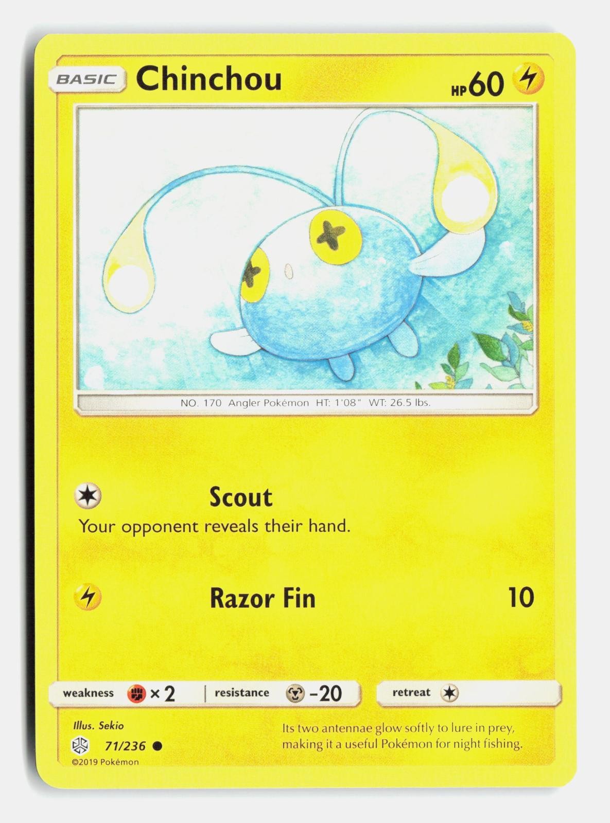 Chinchou 71/236 Common Cosmic Eclipse Lightly Played
