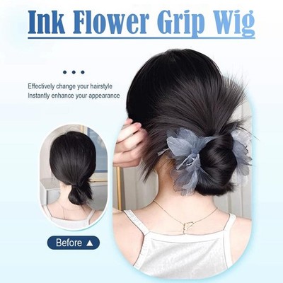 Synthetic Hair Bun Lifelike Wig Gripping Clip Elastic Hair False Women N6I8